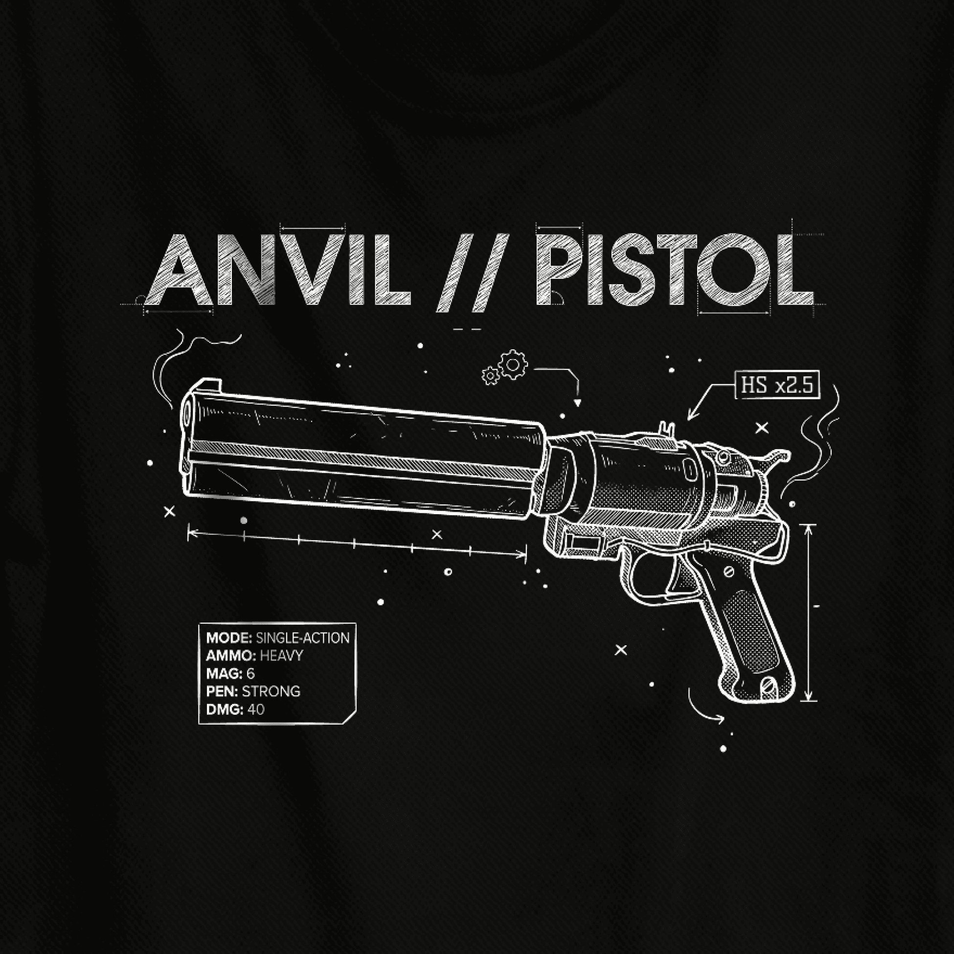T-shirt Anvil Blueprint design from Raiders Market