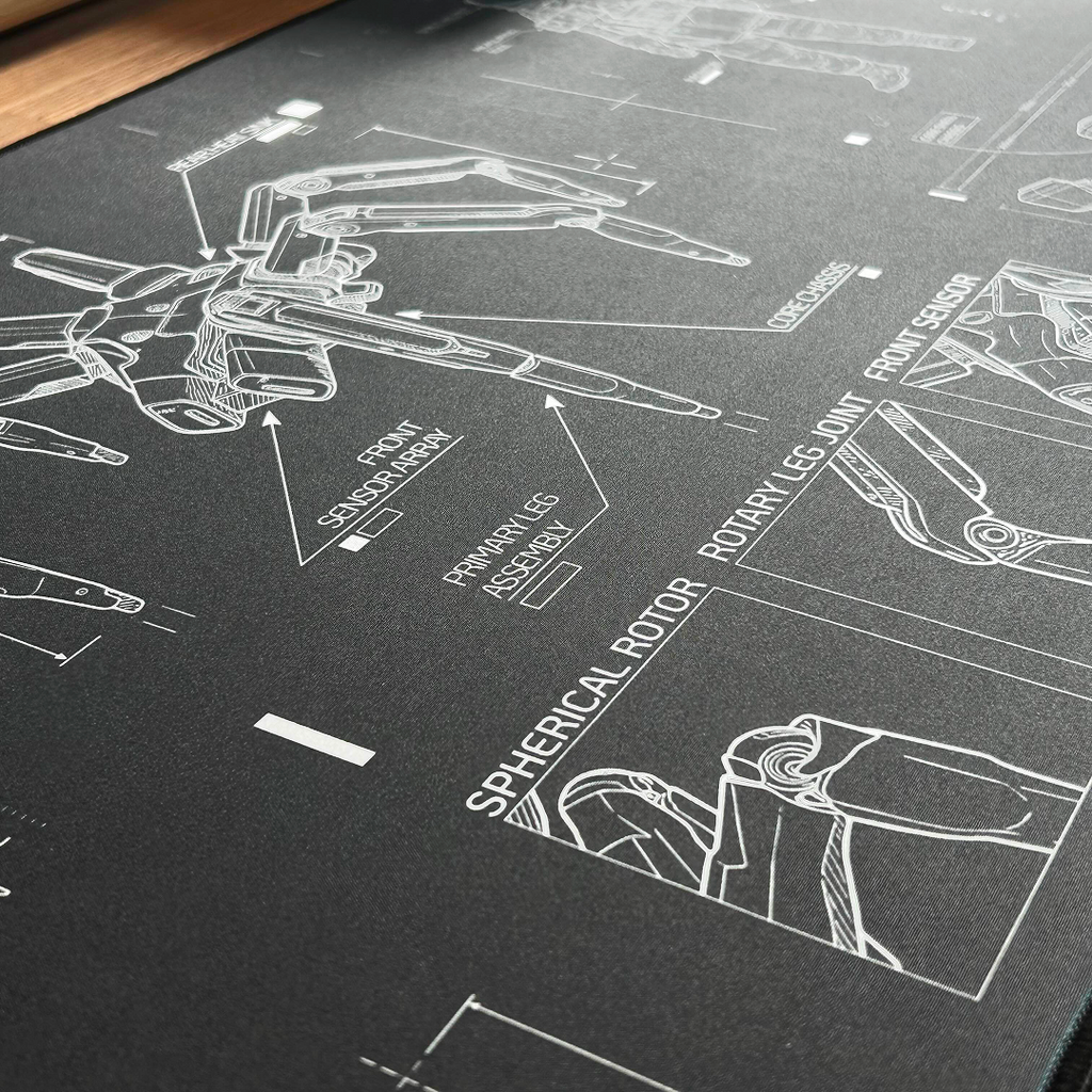 Mousepad BLUEPRINT Desk Mat: Operation ARC design from Raiders Market
