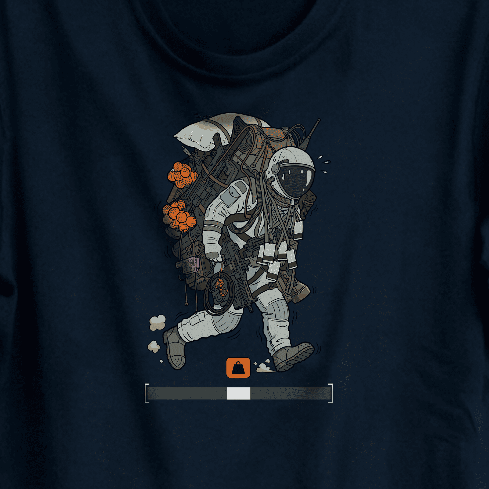 "Overloaded" t-shirt design from Raiders Market