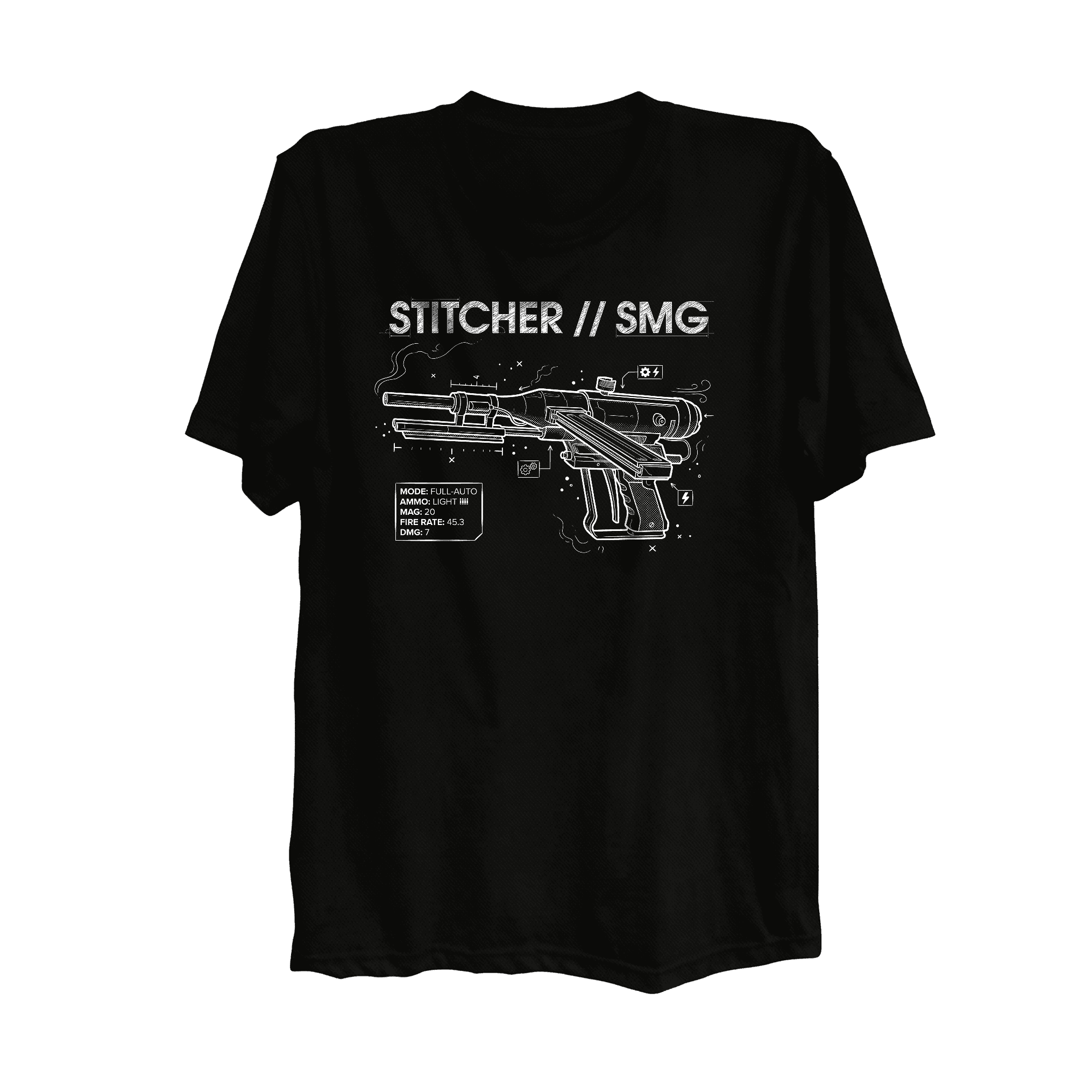 T-shirt Stitcher Blueprint design from Raiders Market
