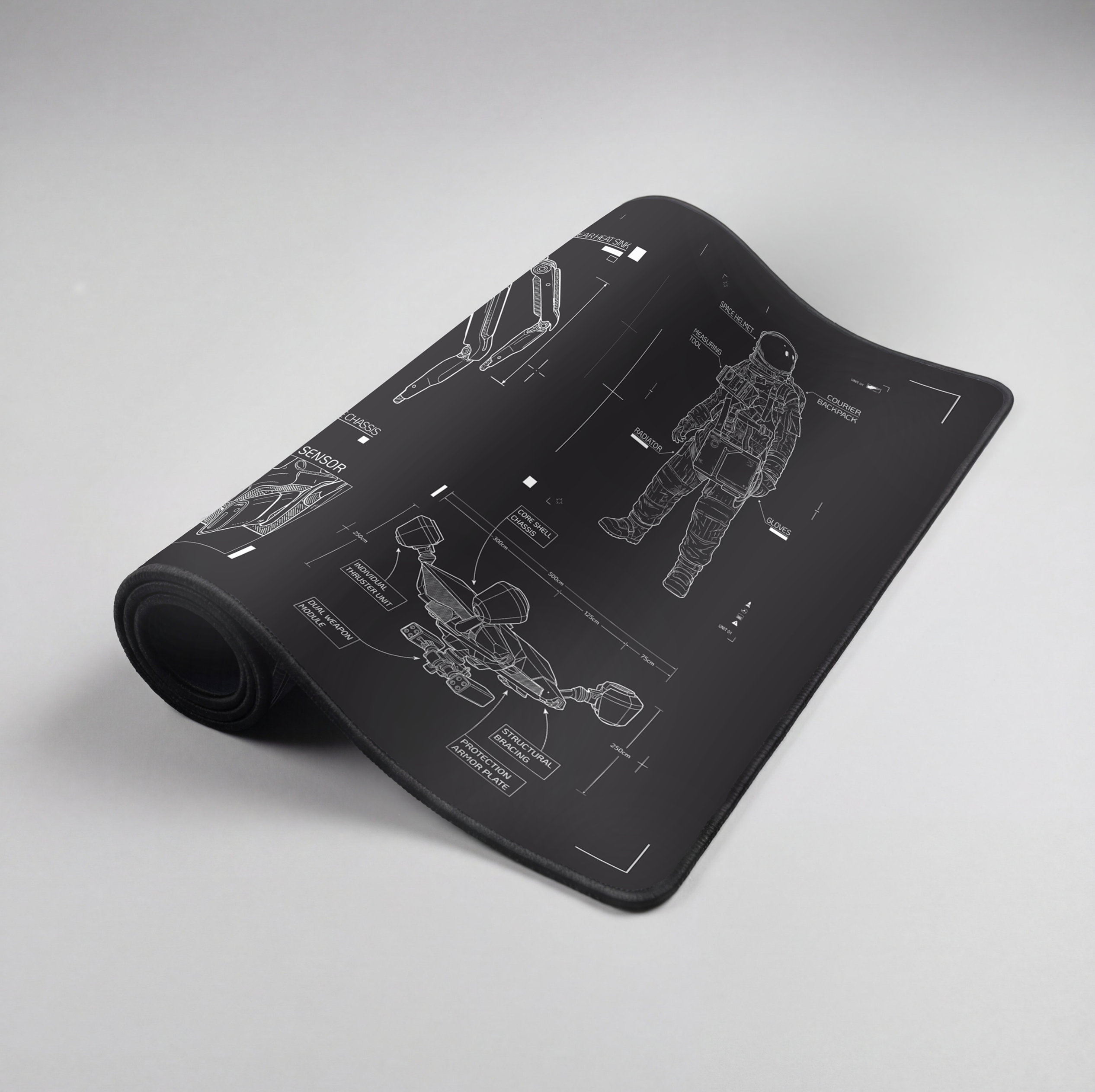 Mousepad BLUEPRINT Desk Mat: Operation ARC design from Raiders Market