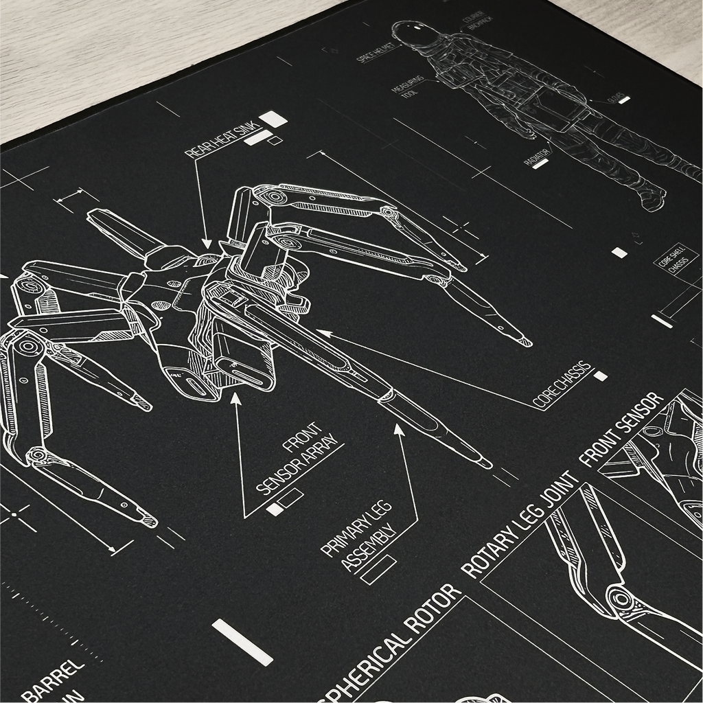 Mousepad BLUEPRINT Desk Mat: Operation ARC design from Raiders Market